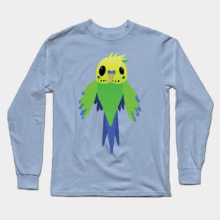 Flying green budgerigar Long Sleeve T-Shirt